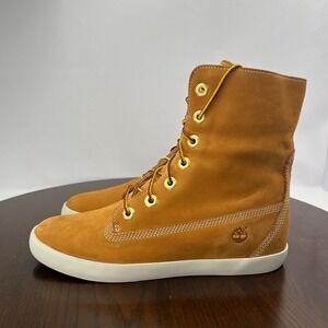 Timberland Earthkeeper Boots Women's 8 Brown Nubuck Fold Down High Sneaker 8643A